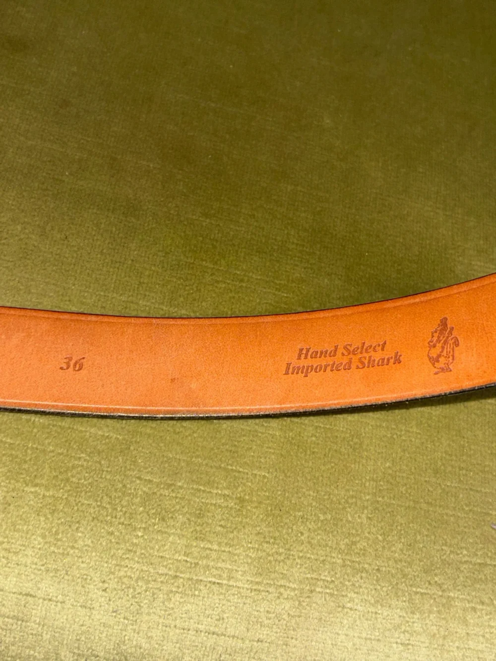 Tom Taylor Customs Men’s Black Sharkskin Belt Size 36